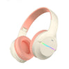 Bluetooth Headphones Colorful Lights Wireless Kids Headphones, 85H Playtime,Over Ear Headphones Built-In Mic for Ipad/Tablet/Airplane