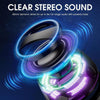 Magnetic Wireless Speaker, Cyber Mini Bluetooth Speaker, Portable Colorful Speaker with Color Light Phone Stand Speaker