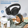 T-Fun NC50 Hybrid Active Noise Cancelling Wireless Bluetooth 5.3 Headphones with Built-In Micro for Android & Iphones,Low Latency Gaming,Be Aware of Safety Mode, Custom EQ