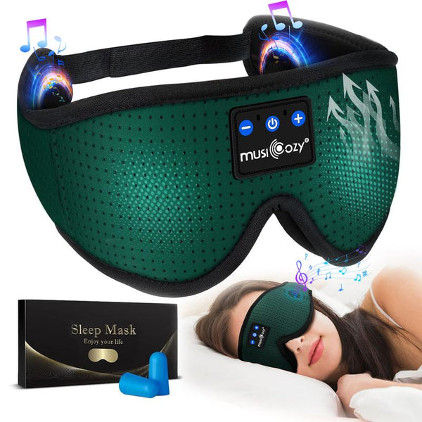 Bluetooth Headband Sleeping Eye Mask for Women Men Earbuds Earphones for Side Sleepers Audio Adjustable Custom Stereo Velvet Headset