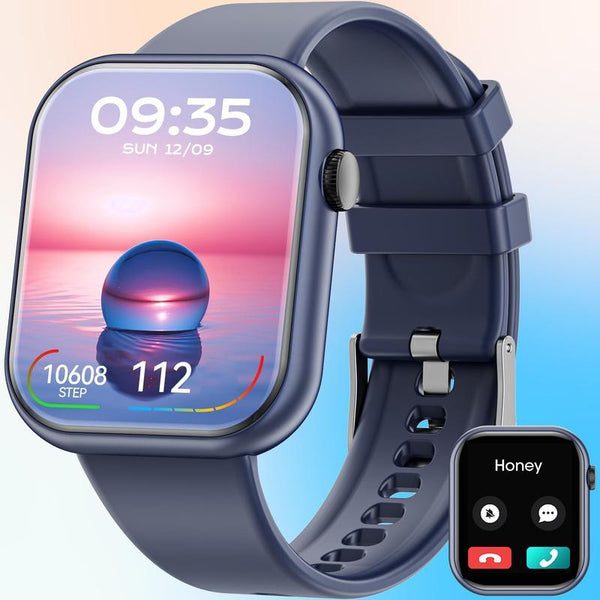 Fashionable Silicone Smart Watch 1.83''Touch Screen,Fitness Watch with Answer/Make Calls/100+ Sports , IP67 Waterproof for Android Ios Devices Multifunctional Watch