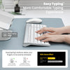 Easytyping KF10 Wireless Keyboard and Mouse Combo, [Silent Scissor Switch Keys][Labor-Saving Keys] Ultra Slim Wireless Computer Keyboard and Mouse, Easy Setup for Pc/Laptop/Windows - Silver