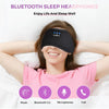 Bluetooth Headband Sleeping Eye Mask for Women Men Earbuds Earphones for Side Sleepers Audio Adjustable Custom Stereo Velvet Headset