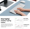 Easytyping KF10 Wireless Keyboard and Mouse Combo, [Silent Scissor Switch Keys][Labor-Saving Keys] Ultra Slim Wireless Computer Keyboard and Mouse, Easy Setup for Pc/Laptop/Windows - Silver