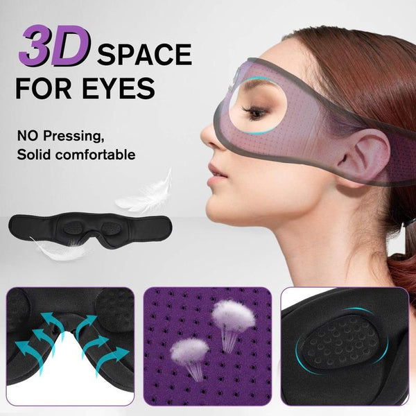 3D Eye Mask Bluetooth 5.4 Sleep Mask Breathable Headband Headphones，Gift