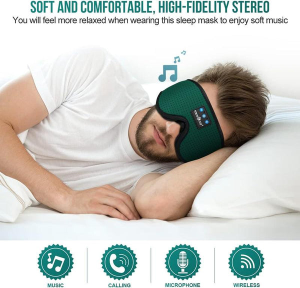 Sleep Headphones Bluetooth Sleep Mask 3D Sleeping Headphones for Side Sleepers Best Gift and Travel Essential Wireless Audio Earphones Electronic Headset