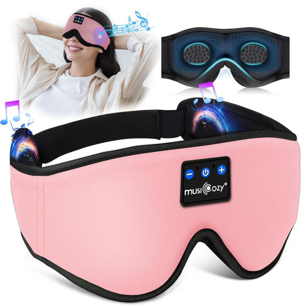 Bluetooth Headband Sleeping Eye Mask for Women Men Earbuds Earphones for Side Sleepers Audio Adjustable Custom Stereo Velvet Headset