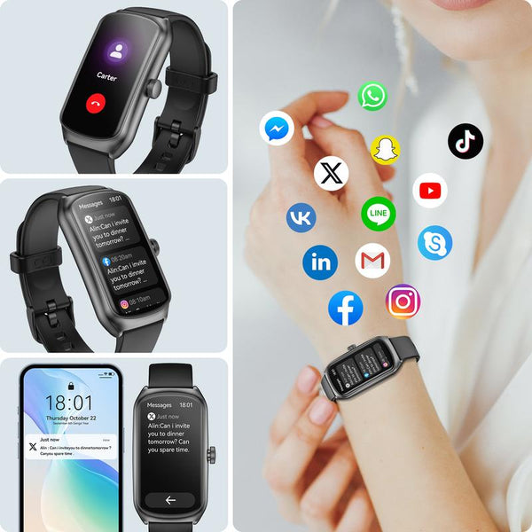 Anyloop Smart Watch Fitness Tracker Fitness Watch Fitness Tracker Watch for Reloj Viraltik Man Woman